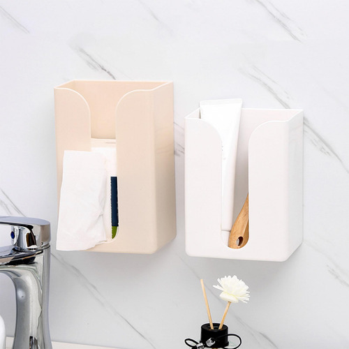 Caja De Cubierta De Papel Tisú Estante De Baño Beige