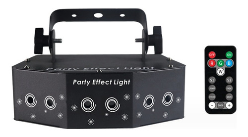 Laser Party Light 6 Ojos Led Iluminación + Control Remoto