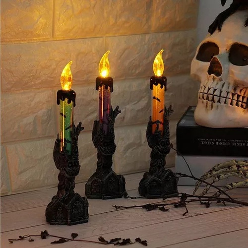 Conjunto De 4 Luzes De Velas Para Centros De Mesa De Natal A