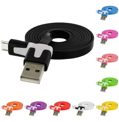 Cable Joystick Ps4 Micro Usb Flat V8 Usb Carga Datos Colores