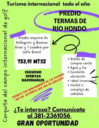 Predio Esquina Termas De Río Hondo