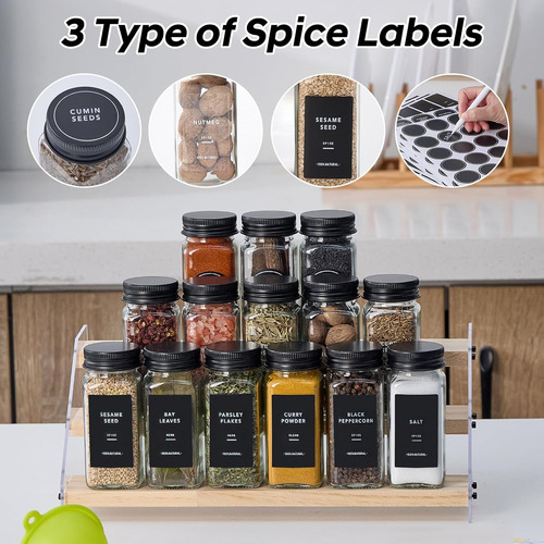 36 Tarros De Especias De Vidrio 4 Oz Con Tapas Agitadoras