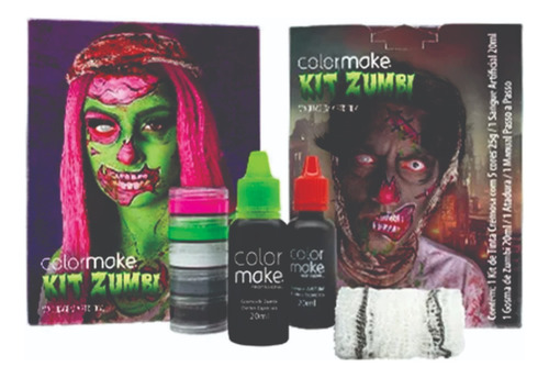 Kit Zumbi Maquiagem Artística Colormake Efeitos Especiais