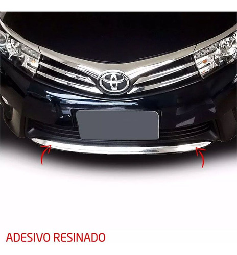 Friso Dianteiro Para-choque Corolla 15/17 Cromado Resinado