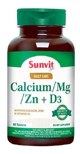 Calcio Magnesio Zinc + Vitamina D (90 Tabs)