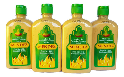 Kit De Pimenta Mendez Suave 450ml Com 4 Unidades