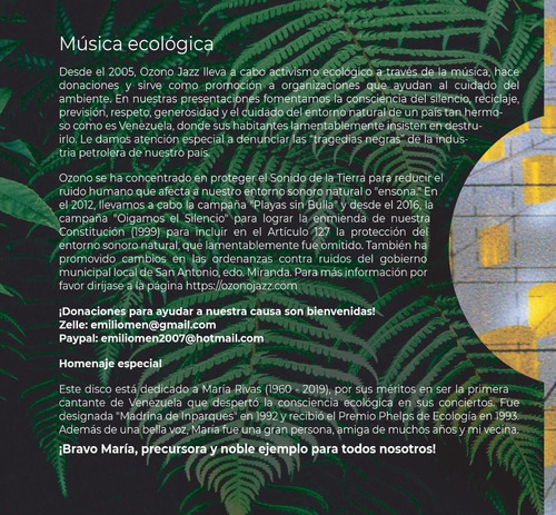 Imagen 3 de 9 de Guarapiche Blues Ozono Jazz + María Rivas - Música Ecológica