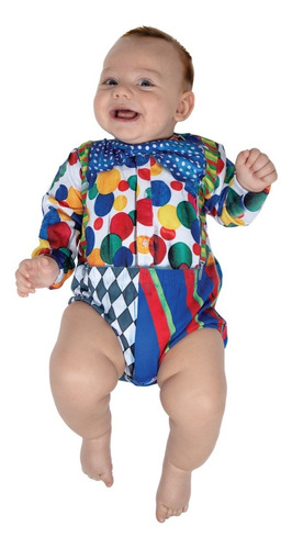 Disfraz De Payasito Para Bebé Pañalero De Payaso Para Bebé Clown Baby Comfortable Costume For Baby Halloween Disfraces
