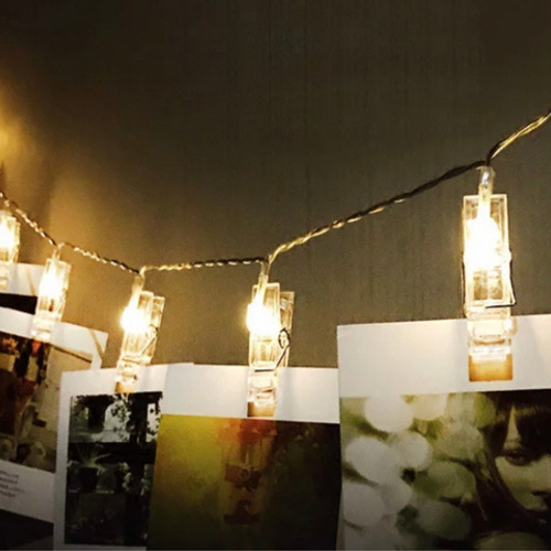 Prendedor Luminoso Cordão Varal Led Pregador De Foto