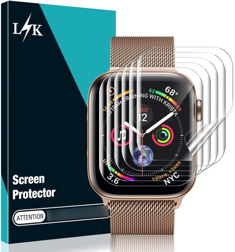 [6 Pack] L K Protector De Pantalla Para Apple Watch Series 5