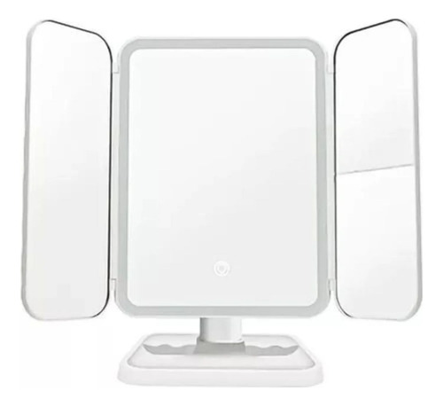 Espejo Tocador Maquillaje Aumento Profesional Led Plegable