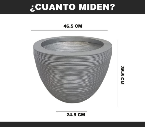 Imagen 7 de 7 de Maceta Minimalista Cilíndrico Mejor Que Fibra De Vidrio .110