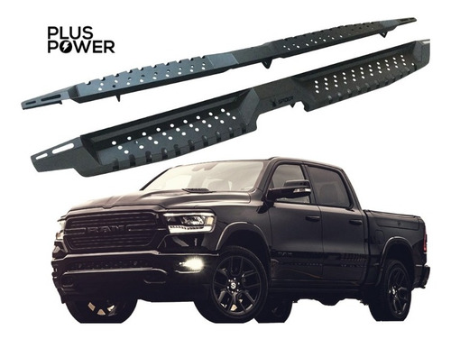 Estribos Negros Dodge Ram 2016-2023 Material Acero