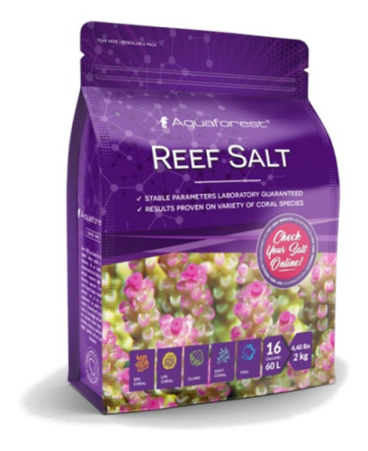 Aquaforest Reef Salt - Sal Marinho P/ Aquários - 2kg Pacote