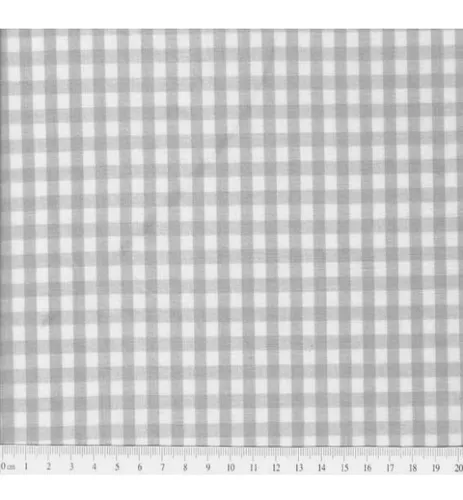 Tecido Tricoline Estampado Xadrez Branco e Rosa - 50cm x 1,50mt