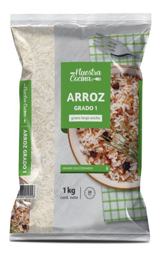 Arroz Nacional Nuestra Cocina  G1 1kg(10 Unidad )-super