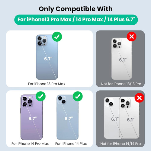 Capa De Carregamento Para iPhone 14 Pro Max/plus, 13 Pro Max