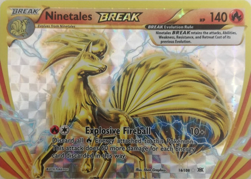 Pokémon Tcg Ninetales Break 16/108 Full Art