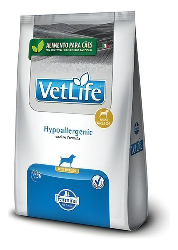 Alimento Vet Life Natural Canine Hypoallergenic para cão adulto de raça mini sabor mix em sacola de 10.1kg