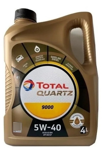 Aceite Quartz 9000 4 Litros Citroen C3 1.4 Hdi