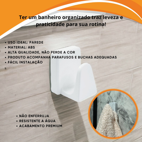 Kit 2 Ganchos De Parede Autoadesivos Pendurador De Toalhas