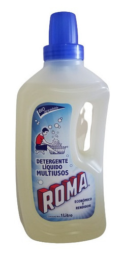 Detergente Líquido Multiusos Roma Pack Con 6  Pz De 1 L C/ U