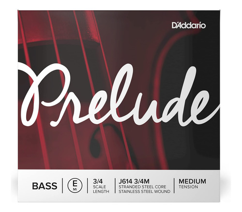 D'addario Prelude Bass Single E String, Escala 3/4, Tension