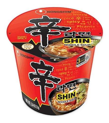 Shin Ramyun Ramen Cup Fideo Instantaneo Picante Coreano