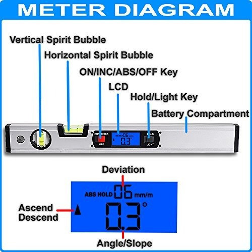Inclinometro Risepro Digital Angle Finder Gauge