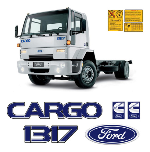 Adesivos Emblemas Cargo 1317 Caminhão Ford Modelo Original