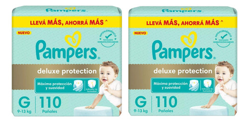 2 Pack Pampers Deluxe Protection Packahorro Todos Los Talles