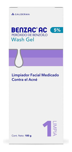 Limpiador Facial Benzac Ac Antiacne X 5% X 100g