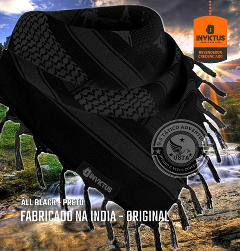Imagem 4 de 7 de Shemagh Lenço Árabe Keffiyeh Dun 100% Algodão Original Índia