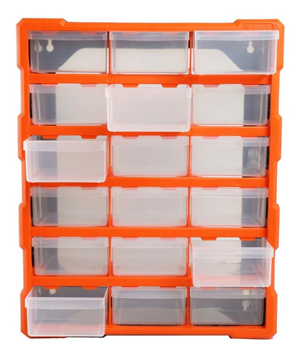 Imagen 3 de 6 de Caja Plástica Tactix Gavetero Con 18 Cajones Organizador