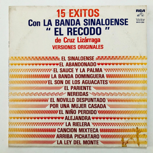 15 Exitos Con La Banda Sinaloense El Recodo Cruz L. Vinilo