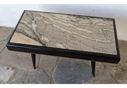 Mesa Auxiliar De Sala Antigua, Tipo Americana, Tapa Mármol (Usado)
