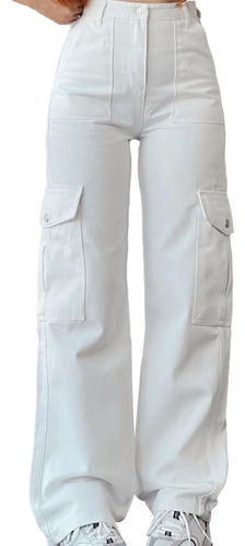 Pantalones Casuales De Pierna Ancha Con La Forma S Uk Plug P