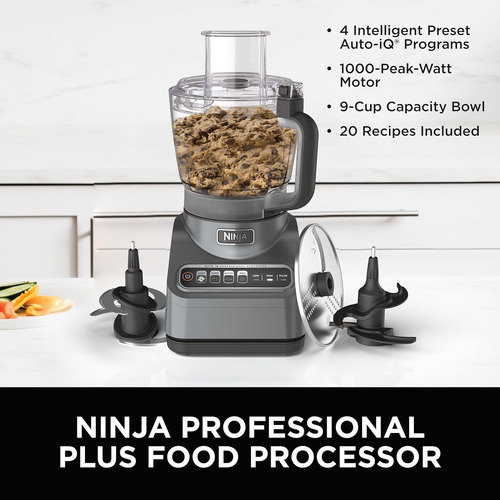 Procesador De Alimentos Ninja Bn601, Pico De 1000 W, 3 Cu...