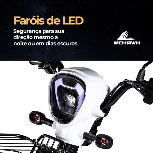 Mini Scooter Elétrica 500w Sem Cnh 32km/h Wehawk 2024