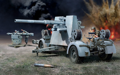 8,8 cm Flak 37 E SD. Ancho 202 — 1/72 Revell 03325 — 196 unidades