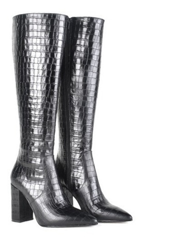 Imagen 6 de 7 de Botas Caña Alta Taco Alto Mujer De Cuero Cassidy- Ferraro