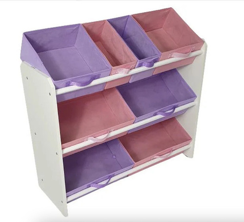 Organizador Para Brinquedos Caixas  Rosa E Lilás, Meninas