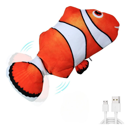 Juguete Eléctrico Gato Catnip Muñeco Pescado Interactivo Usb