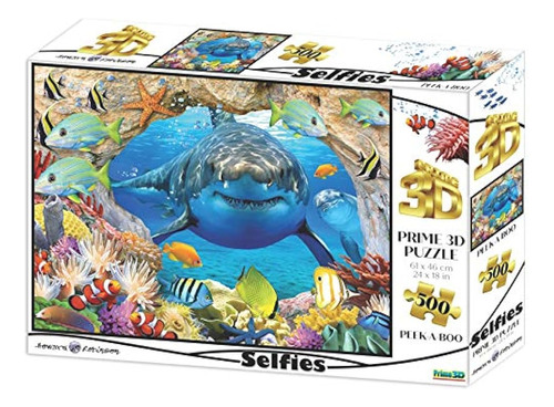 Peek-a Boo Shark En The Deep Blue Sea Super 3d Puzzle Para A