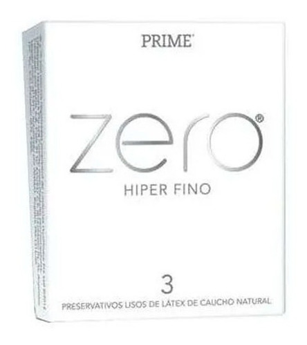 Preservativos Prime Zero Hiper Fino X 3 Unidades