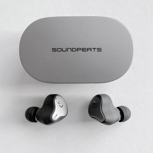 Imagen 11 de 12 de Auricular in-ear gamer inalámbrico Soundpeats Manos libres H1 negro con luz LED