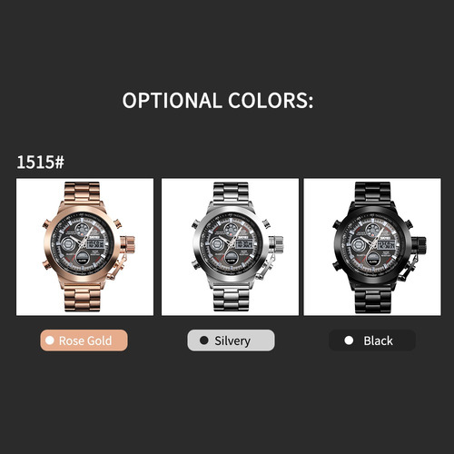 Reloj De Pulsera Skmei 1515 Profesional De Cuarzo 3 Atm Color de la correa Plateado