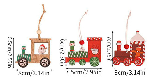 Colgante Con Forma De Tren Pequeño, Diseño Navideño, 8 Unida