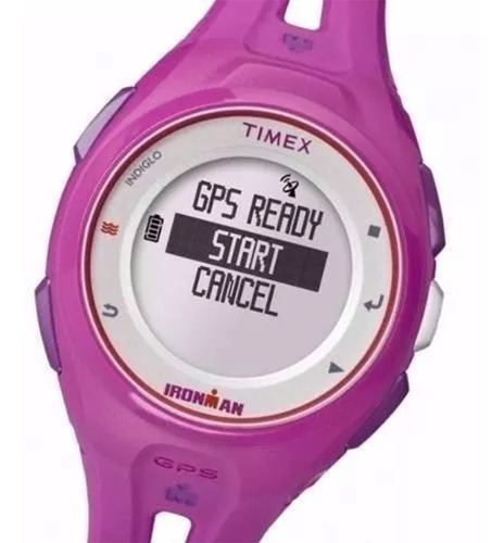 Reloj Timex Ironman 5k874 Gps Run X20 Correr Velocidad Rosa