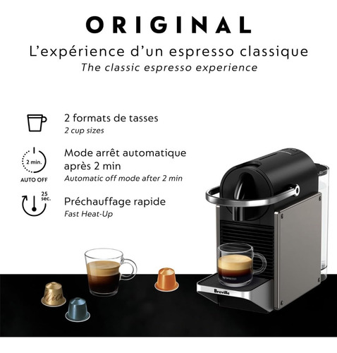 Máquina De Café Espresso Nespresso Pixie Original De Brevill